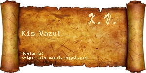 Kis Vazul névjegykártya